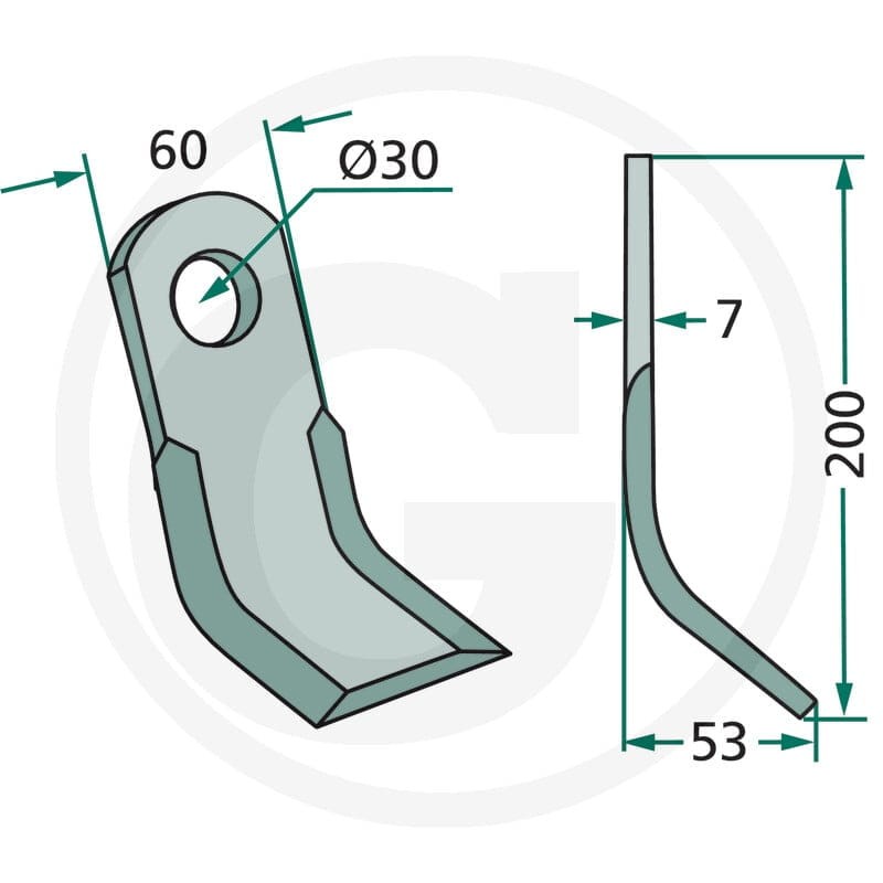 GRANIT Nóż typu Y 18063-IND-103 - 18063-IND-103 - Sklep rolniczy PoltechParts