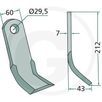 GRANIT Nóż Y 18063-SAU-01 - 18063-SAU-01 - Sklep rolniczy PoltechParts