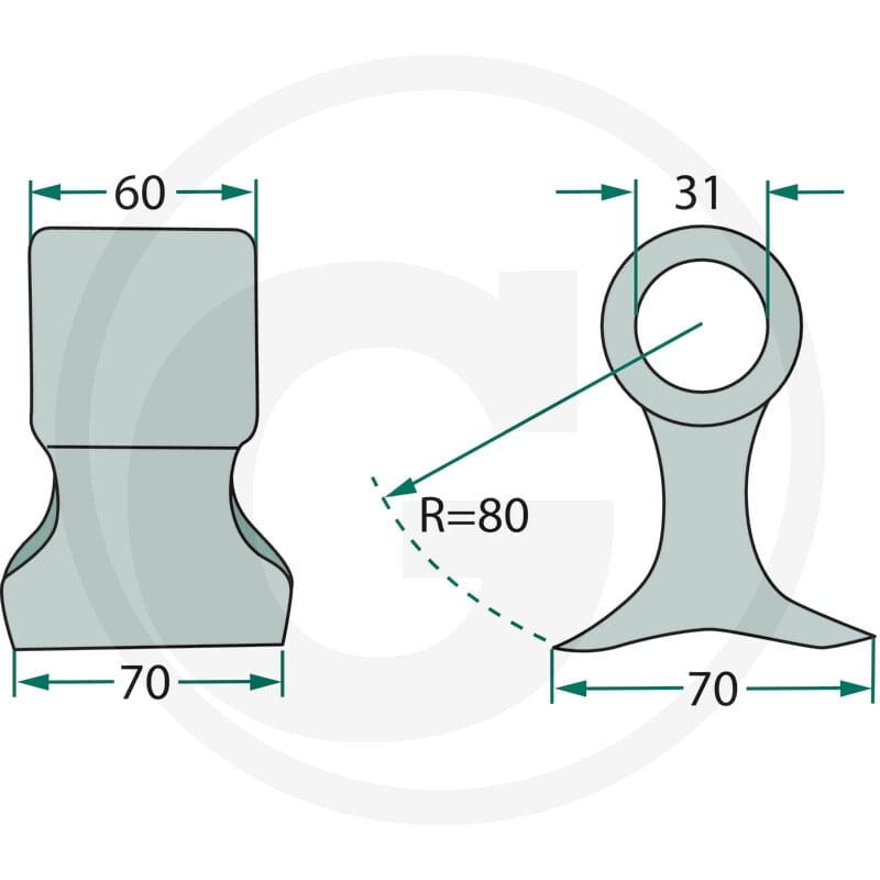 GRANIT Bijak młotkowy 18063-SEP-55 - 18063-SEP-55 - Sklep rolniczy PoltechParts