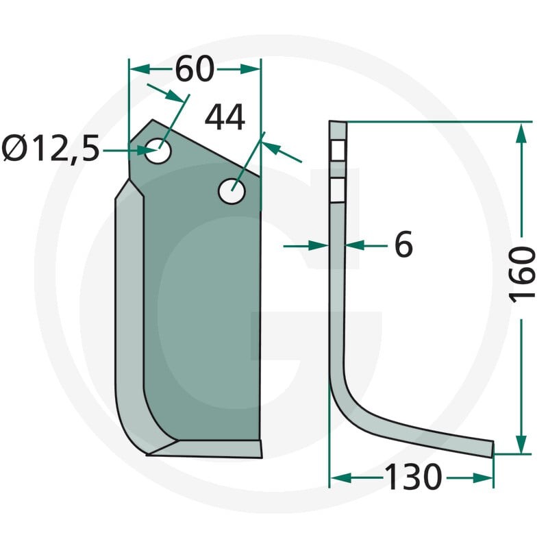 GRANIT Nóż kątowy 180CRR-03L - 180CRR-03L - Sklep rolniczy PoltechParts