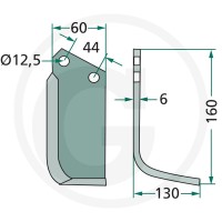 GRANIT Nóż kątowy 180CRR-03L - 180CRR-03L - Sklep rolniczy PoltechParts