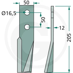 GRANIT Nóż wirnika 180KUH-01L