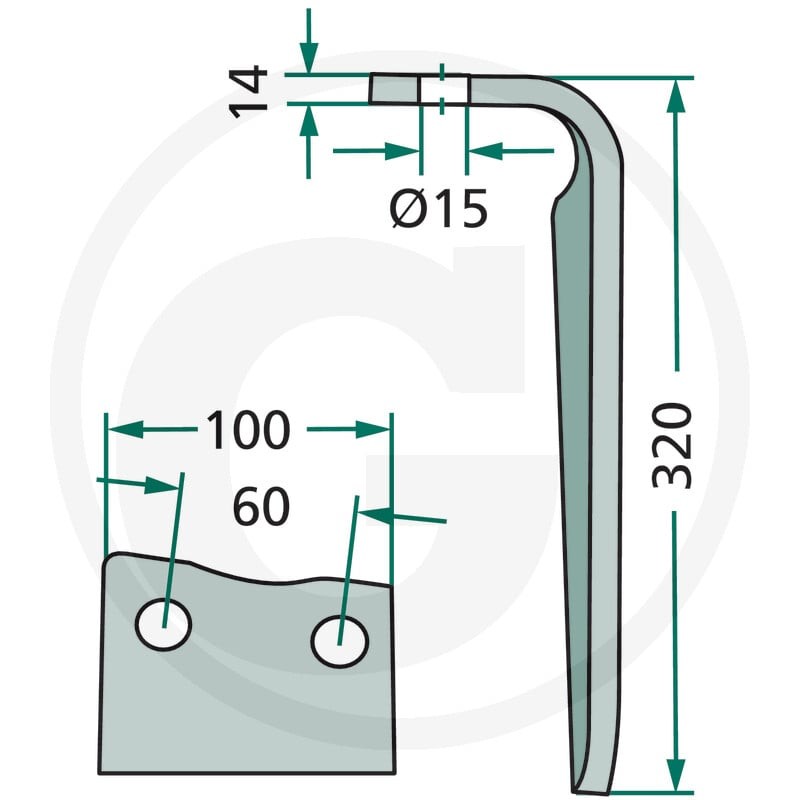 GRANIT Ząb brony aktywnej 180RH-68-BR - 180RH-68-BR - Sklep rolniczy PoltechParts