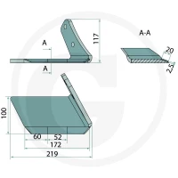 GRANIT ENDURANCE CARBIDE Lemiesz skrzydełkowy 179016663 - 179016663 - Sklep rolniczy PoltechParts