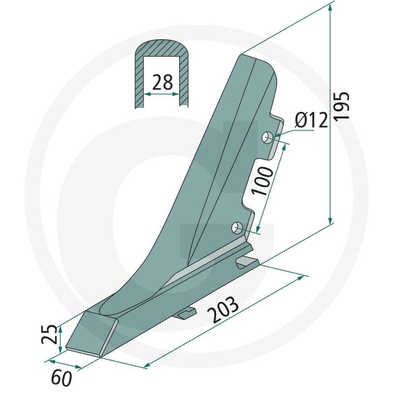 GRANIT Heavy Duty Dziób redlicy 1793700000 - 1793700000 - Sklep rolniczy PoltechParts