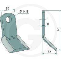 GRANIT Nóż Y 180180310 - 180180310 - Sklep rolniczy PoltechParts