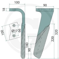 GRANIT Ząb brony aktywnej 1802200087 - Sklep PoltechParts