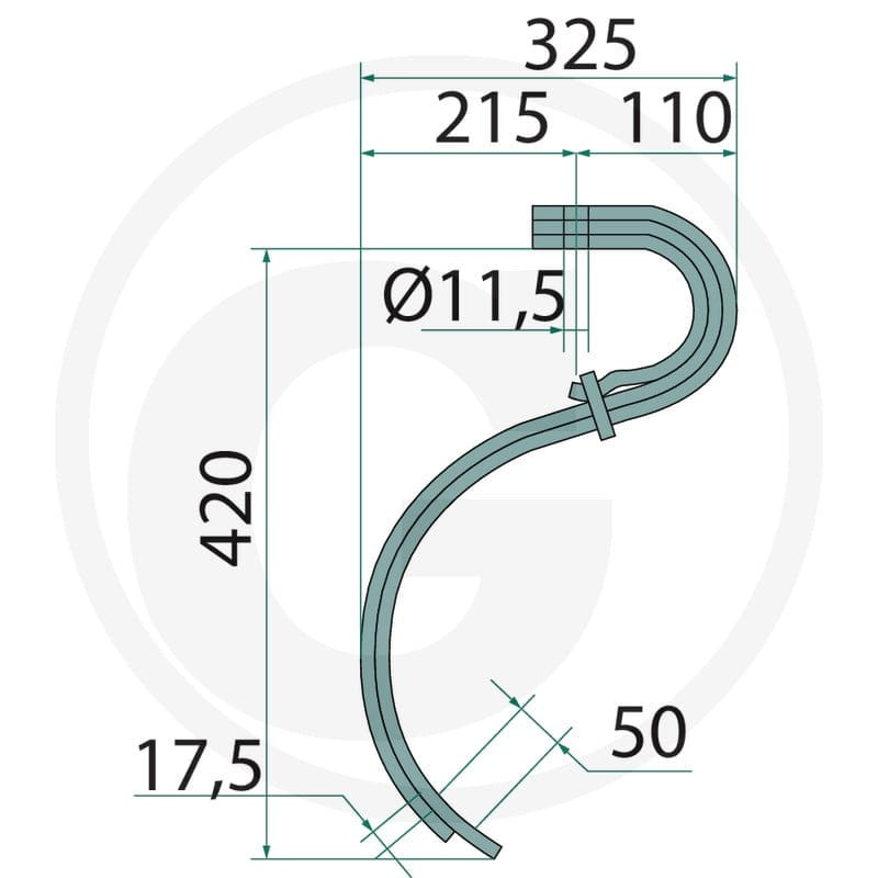 GRANIT Ząb bez redlicy 1803200300 - 1803200300 - Sklep rolniczy PoltechParts
