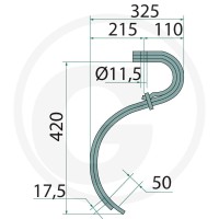 GRANIT Ząb bez redlicy 1803200300 - 1803200300 - Sklep rolniczy PoltechParts