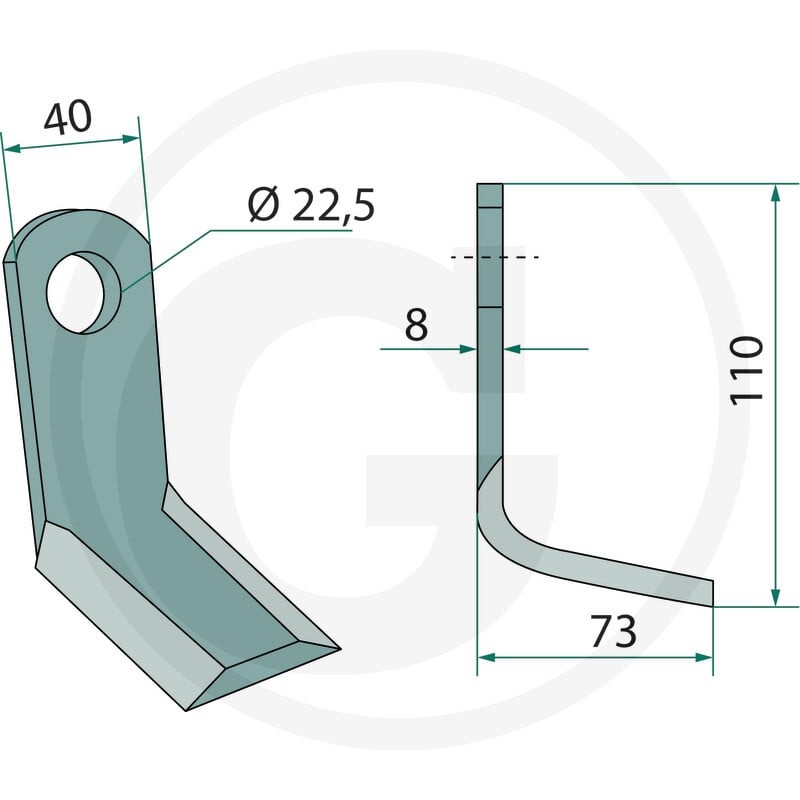 GRANIT Nóż Y 18063-CLE-01 - 18063-CLE-01 - Sklep rolniczy PoltechParts