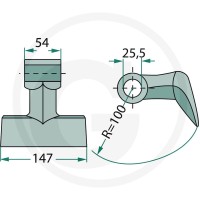 GRANIT Bijak młotkowy 18063-RM-38 - 18063-RM-38 - Sklep rolniczy PoltechParts