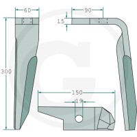 GRANIT Ząb brony aktywnej 180RH-AMA-02R - 180RH-AMA-02R - Sklep rolniczy PoltechParts