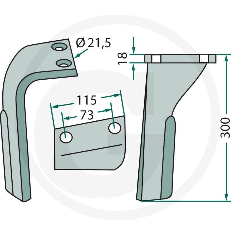 GRANIT Ząb brony aktywnej 180RH-IND-19R - 180RH-IND-19R - Sklep rolniczy PoltechParts