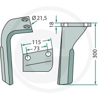 GRANIT Ząb brony aktywnej 180RH-IND-19R - 180RH-IND-19R - Sklep rolniczy PoltechParts