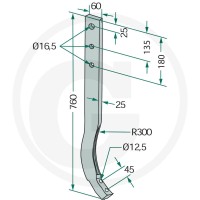 GRANIT Słupica kultywatora 180101.51748 - Sklep PoltechParts