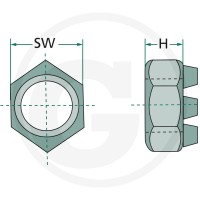 GRANIT Nakrętka koronowa 18031-MU-48 - 18031-MU-48 - Sklep rolniczy PoltechParts