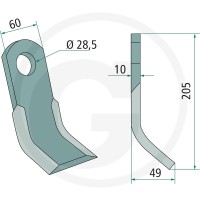 GRANIT Nóż Y 18063-BRT-04 - 18063-BRT-04 - Sklep rolniczy PoltechParts