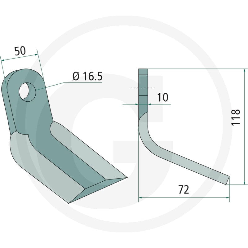 GRANIT Nóż Y 18063-HER-02 - 18063-HER-02 - Sklep rolniczy PoltechParts