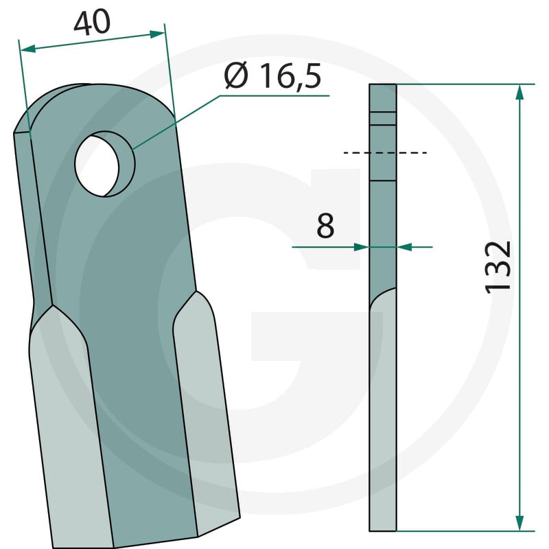 GRANIT Nóż 18063-NOB-17 - 18063-NOB-17 - Sklep rolniczy PoltechParts