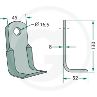 GRANIT Noże kątowe 18063-TRR-01 - 18063-TRR-01 - Sklep rolniczy PoltechParts