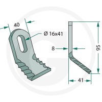 GRANIT Nóż typu Y 18063-UNI-06 - 18063-UNI-06 - Sklep rolniczy PoltechParts