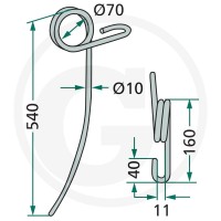 GRANIT Palec zagarniający siewnika 1801… | poltechparts.pl