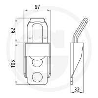 GRANIT Ucho mocujące surowe 2500daN w.pętla 11415678 - 11415678 - Sklep rolniczy PoltechParts