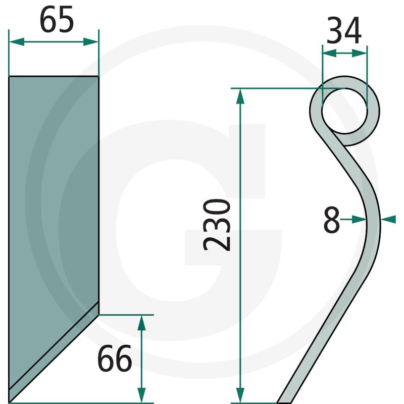 GRIMME Nóż bijakowy 29508900411 - Sklep PoltechParts