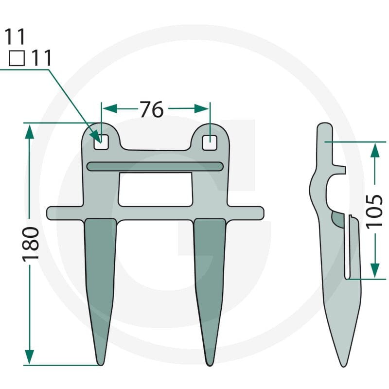 GRANIT Bagnety podwójne 5256762354 - 5256762354 - Sklep rolniczy PoltechParts