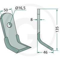 GRANIT Nóż typu Y 18063-HUM-02 - 18063-HUM-02 - Sklep rolniczy PoltechParts