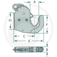 CBM Hak łącznika dolnego 712GI2 - 712GI2 - Sklep rolniczy PoltechParts