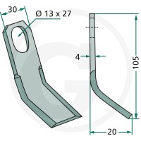 GRANIT Nóż Y 18063-ISE-99 - 18063-ISE-99 - Sklep rolniczy PoltechParts