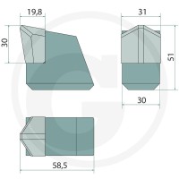 GRANIT ENDURANCE CARBIDE Przyspawany ząb 12307079 - 12307079 - Sklep rolniczy PoltechParts