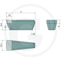 GRANIT ENDURANCE CARBIDE Przyspawany ząb 12347409 - 12347409 - Sklep rolniczy PoltechParts