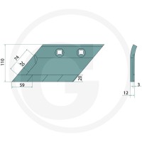 GRANIT ENDURANCE CARBIDE Lemiesz przedpłużka 179286612 - 179286612 - Sklep rolniczy PoltechParts