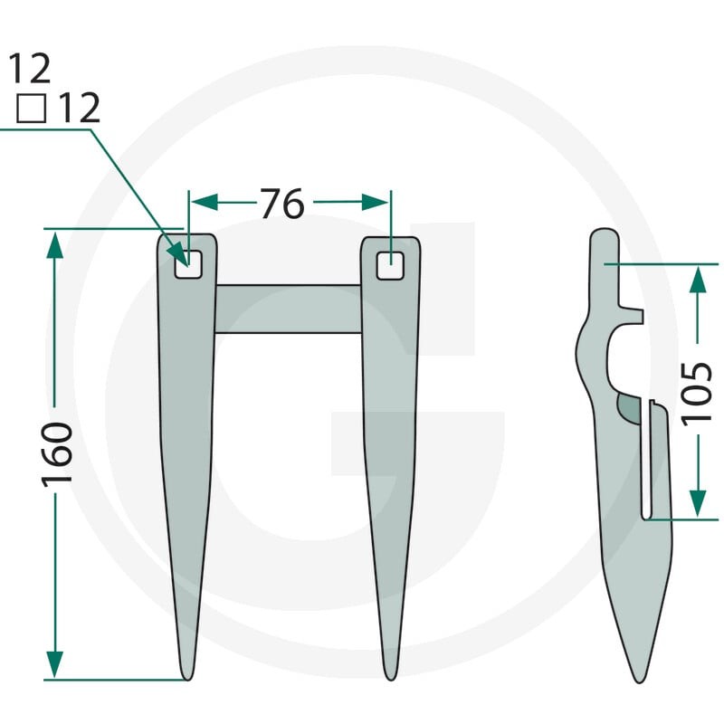 GRANIT Bagnet podwójny 525301896130 - 525301896130 - Sklep rolniczy PoltechParts