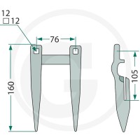 GRANIT Bagnet podwójny 525301896130 - 525301896130 - Sklep rolniczy PoltechParts