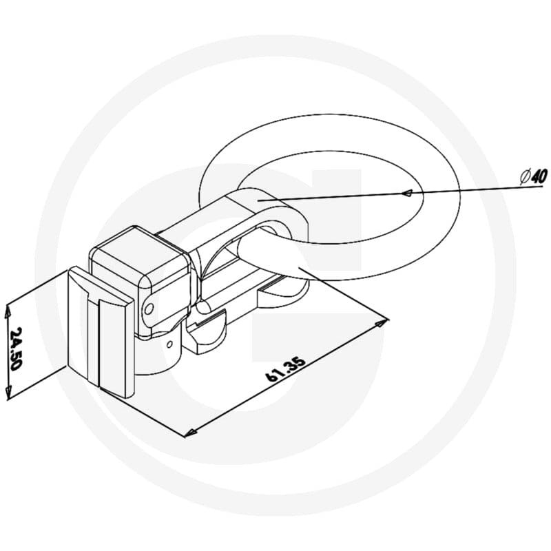 GRANIT Zaczep z podwójnym sworzniem 8390000464 - 8390000464 - Sklep rolniczy PoltechParts