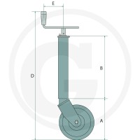SIMOL Koło podporowe  220FO270 - Sklep PoltechParts