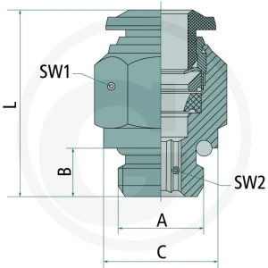 GRANIT Złącze wkręcane proste BK-GE-6-1/4-MSv 60603060108