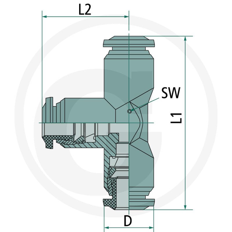 GRANIT Trójnik BK-TV-6-MSv 60603060509 - 60603060509 - Sklep rolniczy PoltechParts