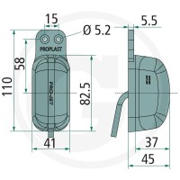 PROPLAST Lampa obrysowa LED PRO-JET 50240001324 - Sklep PoltechParts