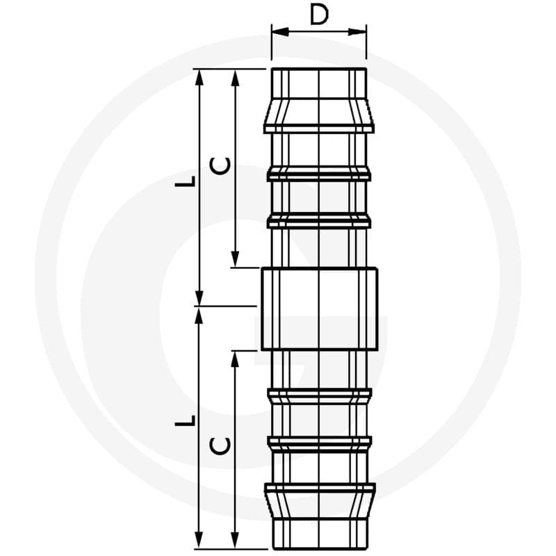 GRANIT E-GV-19-PA Przyłącze proste 60610250226 - 60610250226 - Sklep rolniczy PoltechParts