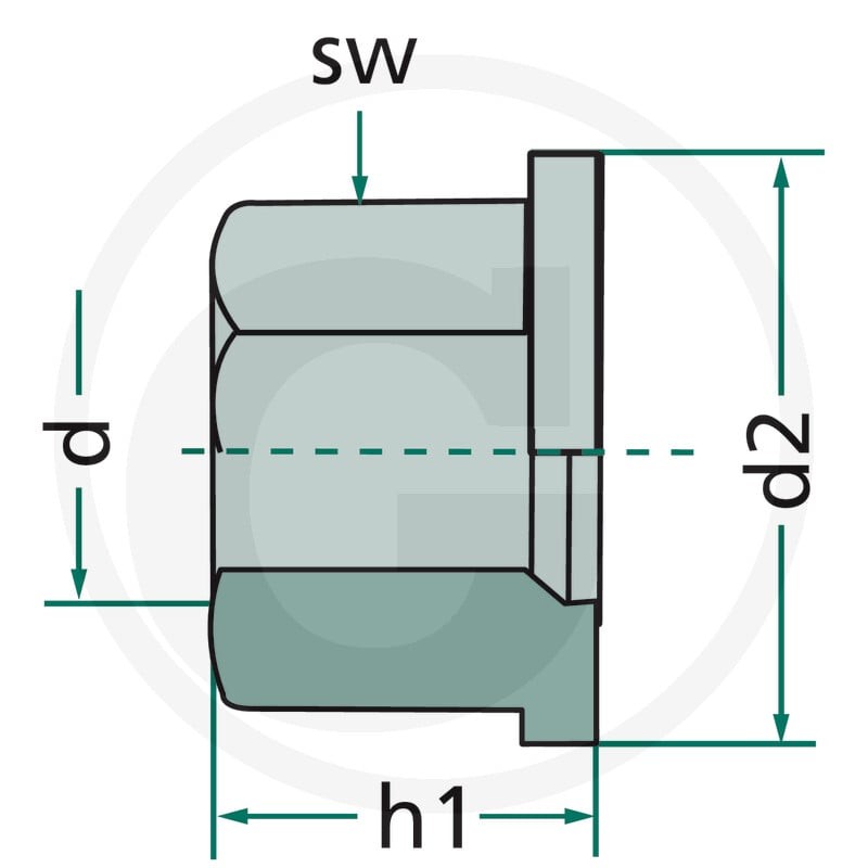 GRANIT Nakrętka kołnierzowa płaska 28820393 - 28820393 - Sklep rolniczy PoltechParts