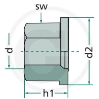 GRANIT Nakrętka kołnierzowa płaska 28820393 - 28820393 - Sklep rolniczy PoltechParts