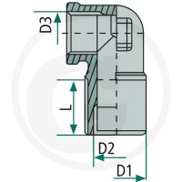 Kongsberg Złączka kątowa grodziowa 2286237880 - Sklep PoltechParts