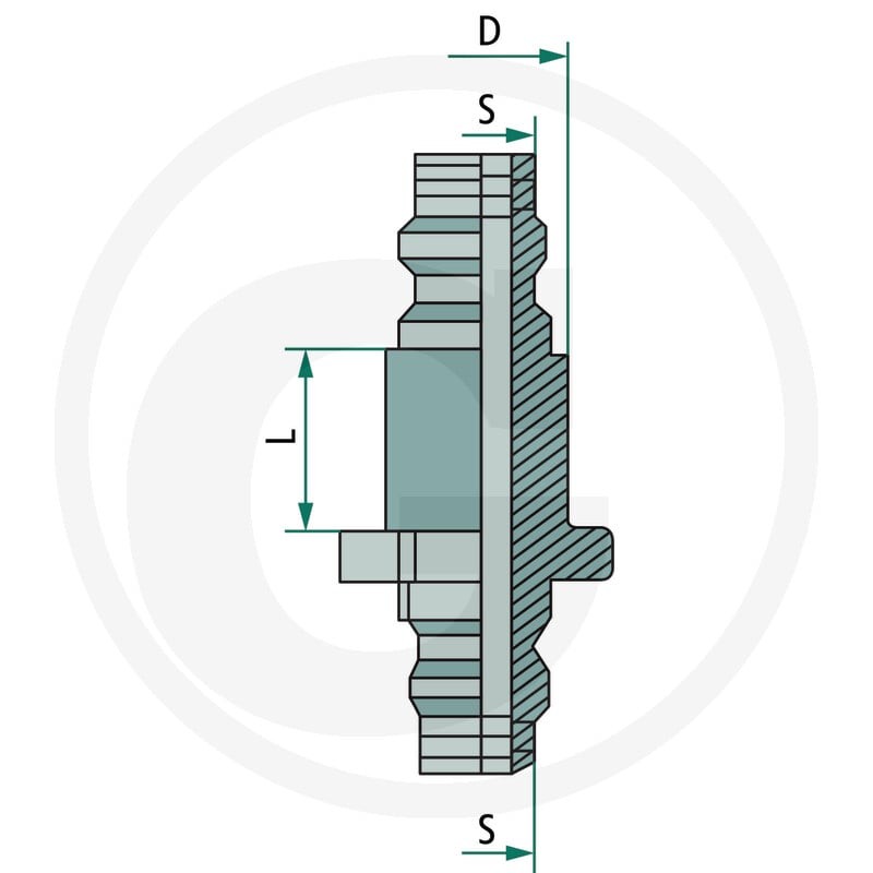 Kongsberg ABC-dwustronny króciec grodziowy 22893352205 - Sklep PoltechParts