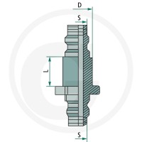 Kongsberg ABC-dwustronny króciec grodziowy 22893352205 - Sklep PoltechParts