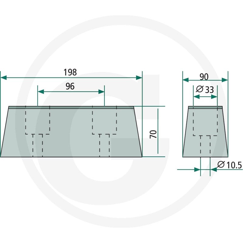 GRANIT Odbojnik ramy 22000034 - 22000034 - Sklep rolniczy PoltechParts
