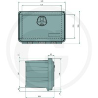 DAKEN Skrzynia narzędziowa JUST 500 28801148 - 28801148 - Sklep rolniczy PoltechParts